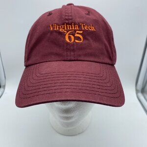 Virginia Tech '65 Maroon Baseball Cap Hat Hook & Loop Outdoor Cap